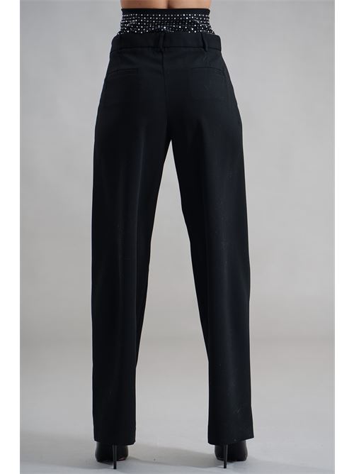Pantalone con strass Simona Corsellini | A25CEPA10201NERO